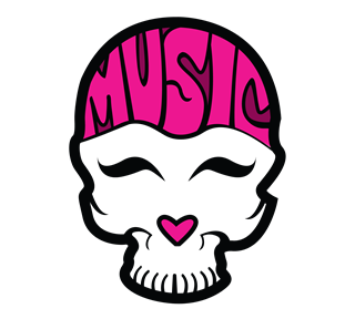 Skull Music Sticker
