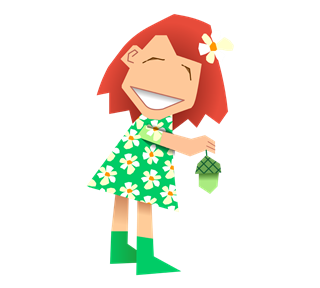 Acorn Girl Sticker