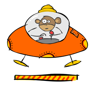 Monkey Lander Sticker