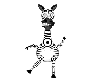 Zebra Puppet Sticker