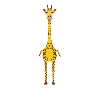 Giraffe Puppet Sticker
