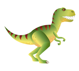 Stripped T-rex Dinosaur Sticker