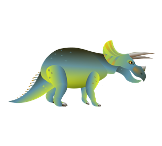 Multicolor Triceratops Dinosaur Sticker