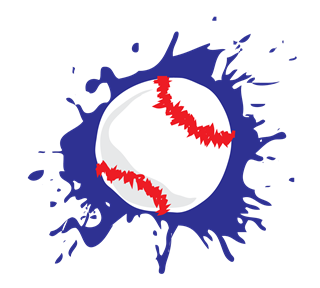 Baseball Splatter Sticker