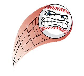 Angry Baseball Sticker