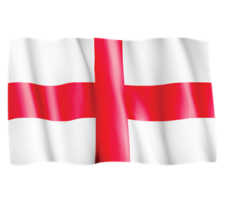 England Cross Waving Flag Sticker