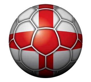 England Cross Soccer Ball Sticker