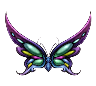 Blue Body Butterfly Sticker