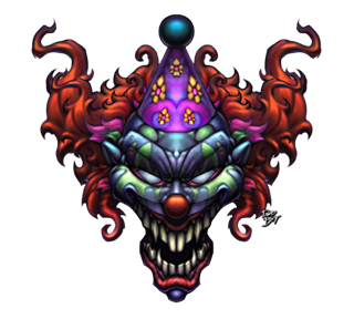 evil clown Sticker
