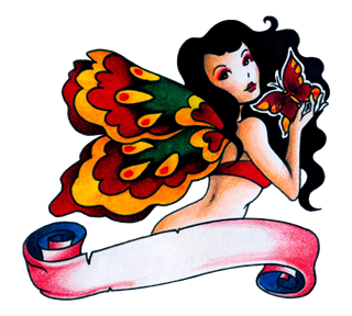Winged Girl Sticker