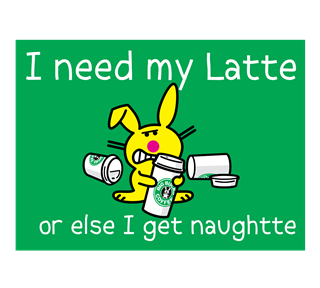 I Need My Latte Sticker