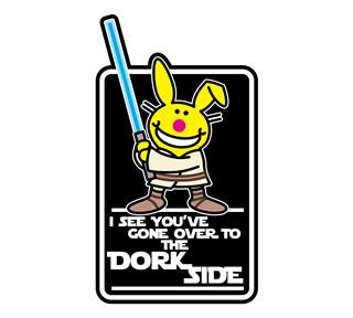 Dork Side Funny Bunny Sticker