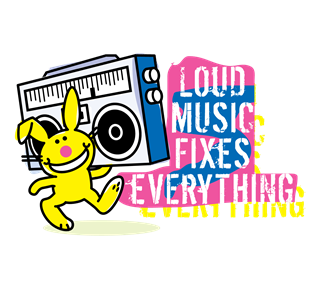 Loud Music Fixes Everything Sticker