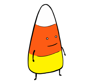 Face Candy Corn Sticker