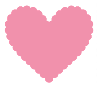 Scalloped Heart Sticker