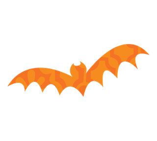 Orange Bat Sticker