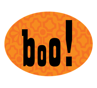 Boo! Circle Sticker