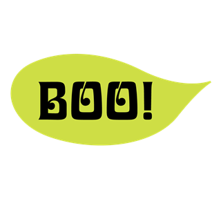 Boo! Speech Bubble Sticker