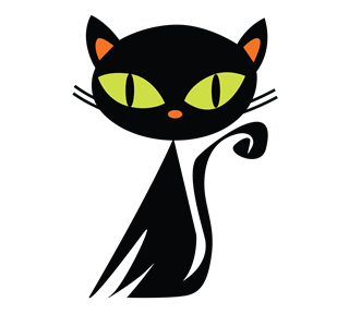 Cat With Big Green Eyes Sticker