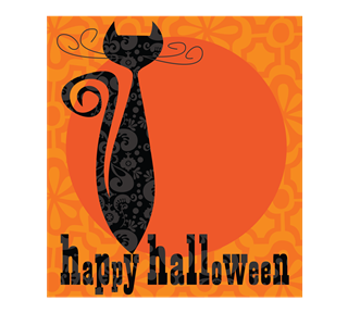 Happy Halloween Cat Sticker