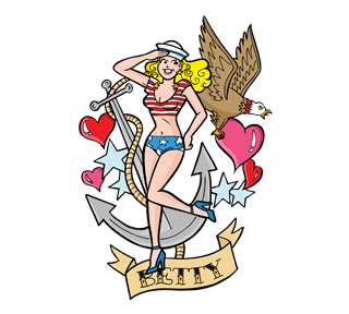 Betty Tattoo Sticker