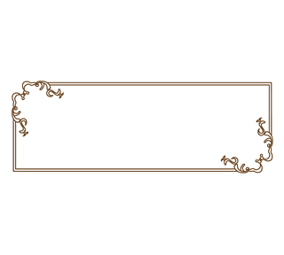 Victorian Border 2.625x1 Sticker