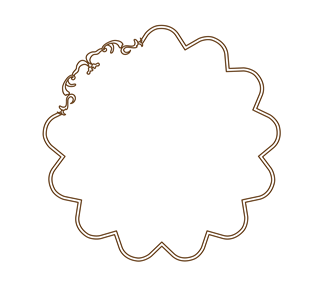 Victorian Scallop Border Sticker
