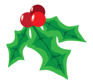 Christmas Holly Leaves Sticker