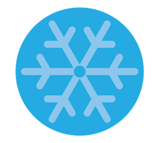 Christmas Circle Snowflake Sticker