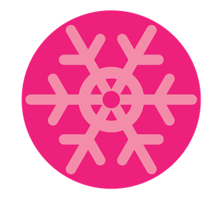 Pink Christmas Snowflake Sticker