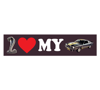 I Love My Cobra Heart  Sticker