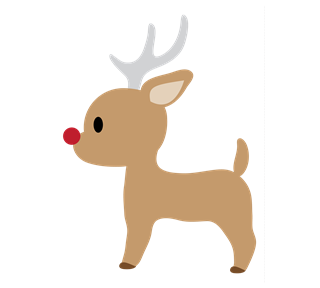 Baby Rudolph Christmas Reindeer Sticker
