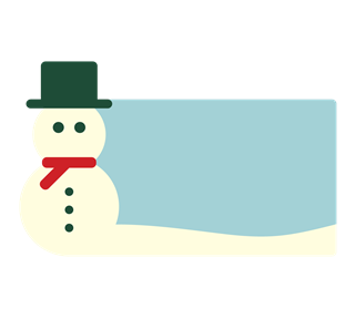 Vintage Christmas Snowman Label Sticker