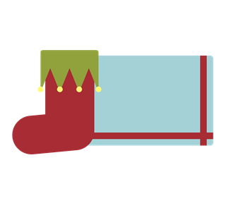 Vintage Christmas Stocking Label Sticker
