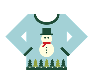 Vintage Christmas Holiday Sweater Sticker
