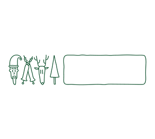 Christmas Line Drawings Address Label Sticker