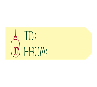 Ornament Christmas Holiday Gift Tag Sticker