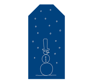 Snowman Holiday Christmas Gift Tag Sticker