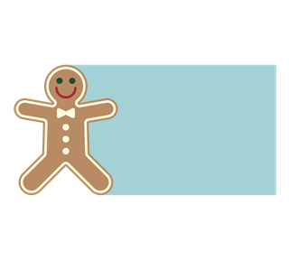Gingerbread Christmas Tag Sticker