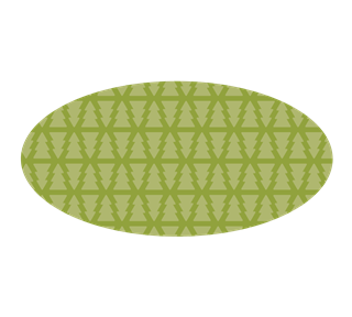 Retro Tree Patterns Oval Sticker