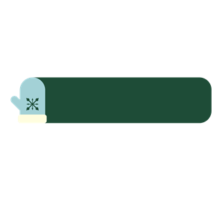 Blue Mitten Christmas Tag Sticker