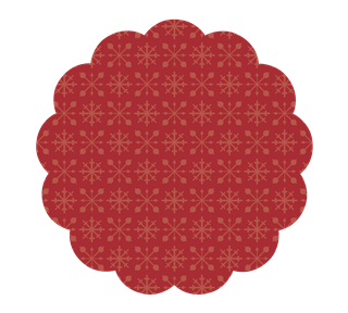 Snowflake  Pattern Scallop Sticker