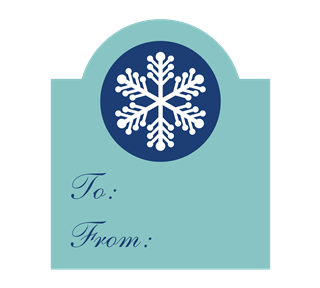 Christmas Snowflake Gift Tag Sticker