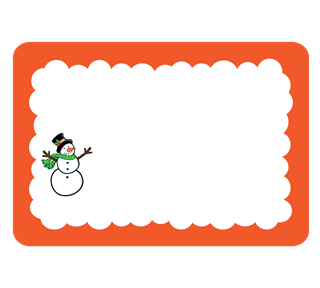 Snowy Christmas Cloud Border Sticker