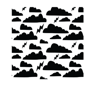 Global Grind Patterns Clouds and Bolts Sticker