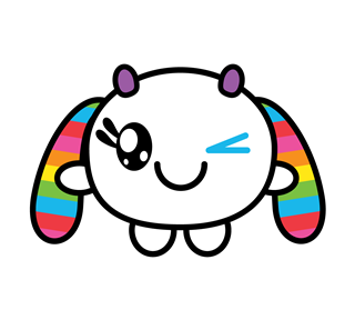 Friendlees Wink Rainbow Ears Sticker