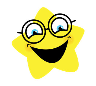 Star with Glasses Sticker
