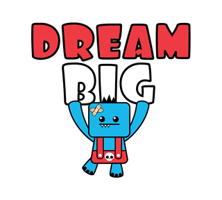 So So Happy Dream Big Motivational Quote Sticker