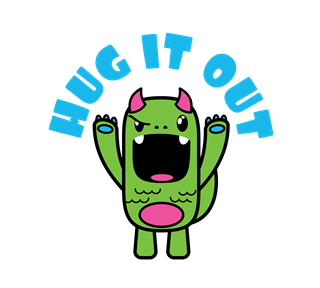 Hug It Out Sticker