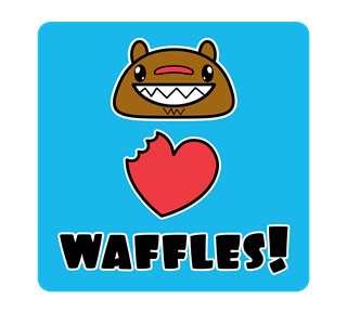 ilovewaffles Sticker